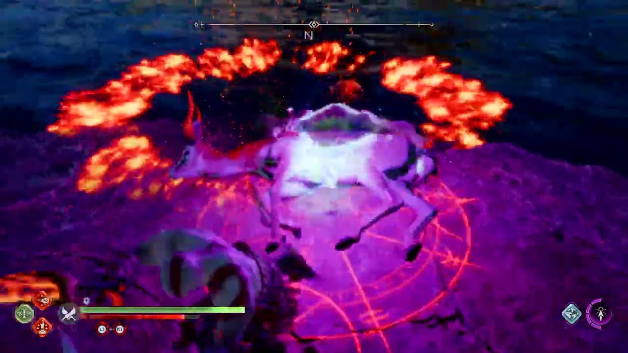 Roaming Vanaheim at night with the BLADE of OLYMPUS in God of War Ragnarök