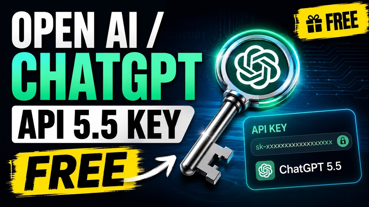 ✅How To Get an Open AI/ChatGPT 5.5 API Key FREE 🔑 | Step-by-Step Tutorial 2026