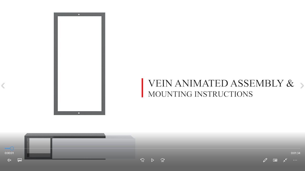 Vien Console Table Animated Assembly & Mounting Instructions