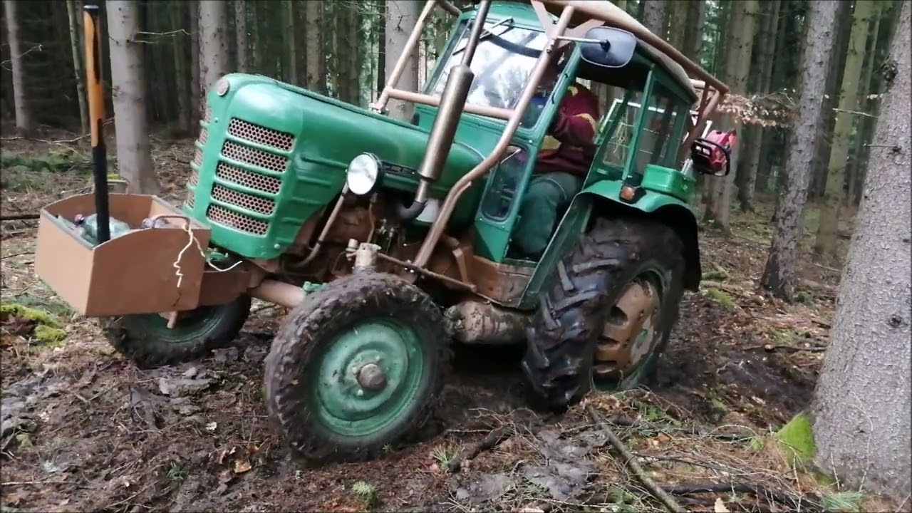Traktor Zetor 2011 těžba dřeva samovýroba 2023-24 prořezávka smrk díl 8 část 2* po obědě