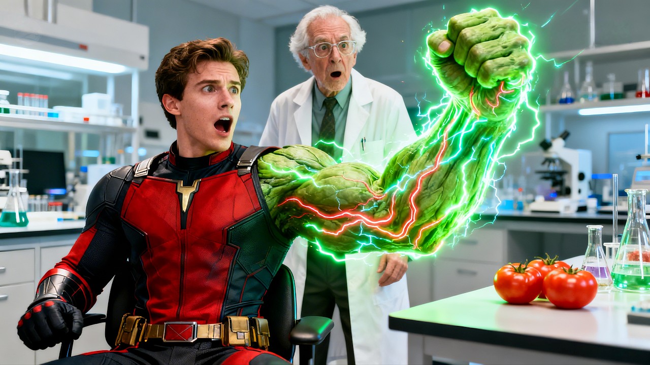 A Weak Boy Accidentally Eats a Mutant Tomato and Gains Superpowers
