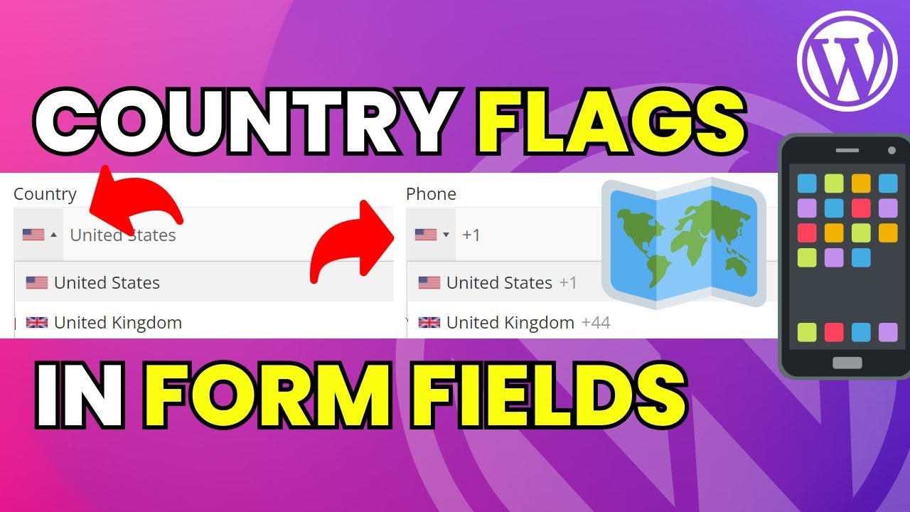 Add Country Flags in Form Fields (Country Field, Phone Field) in WordPress