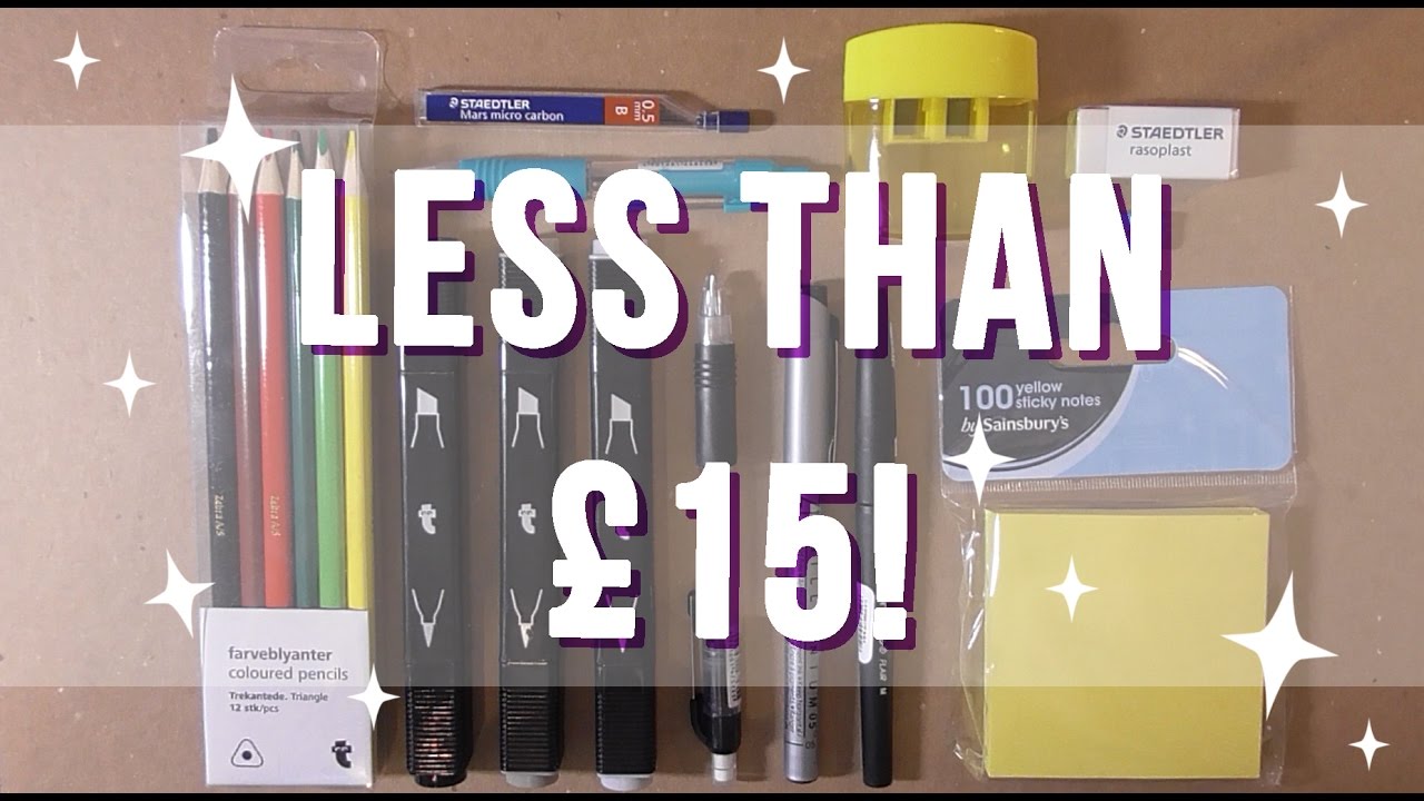 CHEAPEST PENCIL CASE ESSENTIALS!