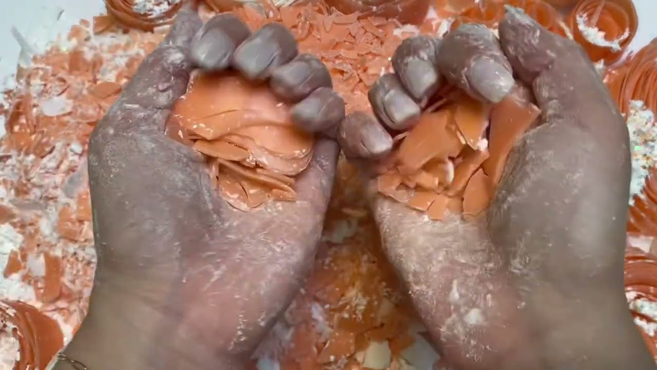 ASMR | soap crunchies + starch & glitter 🧶🍊🦁🦑☁️💫