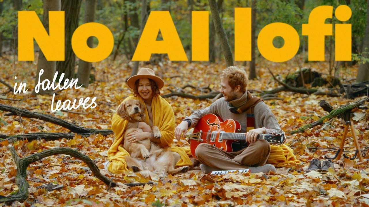 No AI lofi music in Fallen Leaves · Real Guitar & Calm Family Mood · Work & Study focus music