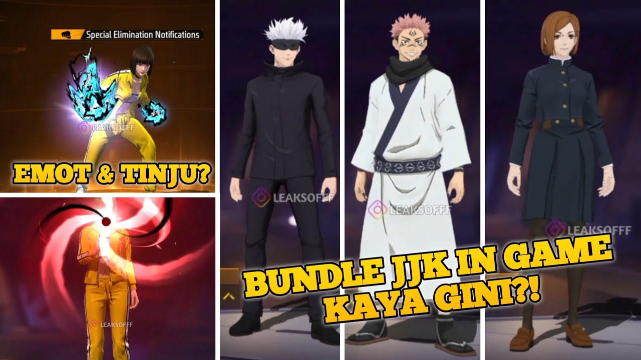 FULL REVIEW TAMPILAN IN GAME BUNDLE DAN ITEM KOLABORASI FF X JUJUTSU KAISEN?!