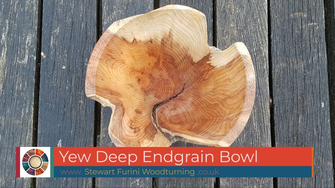 Woodturning a Deep Endgrain Yew Bowl with Simon Hope Hollowing Tool