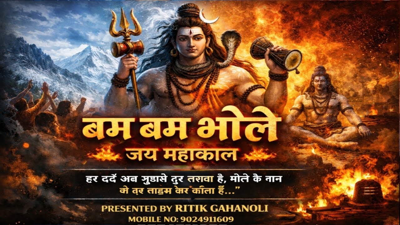 बम बम भोले 🔱 | जय महाकाल | Latest Shiv Bhajan 2026 |Mahadev Bhakti Song| Presented by RITIK GAHANOLI