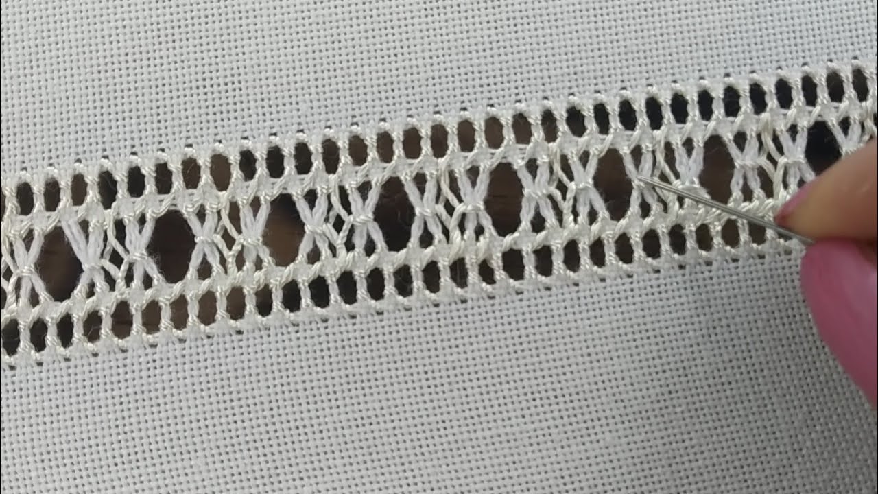 Як виконати мережку| Обробка краю мережкою| Hand embroidery|