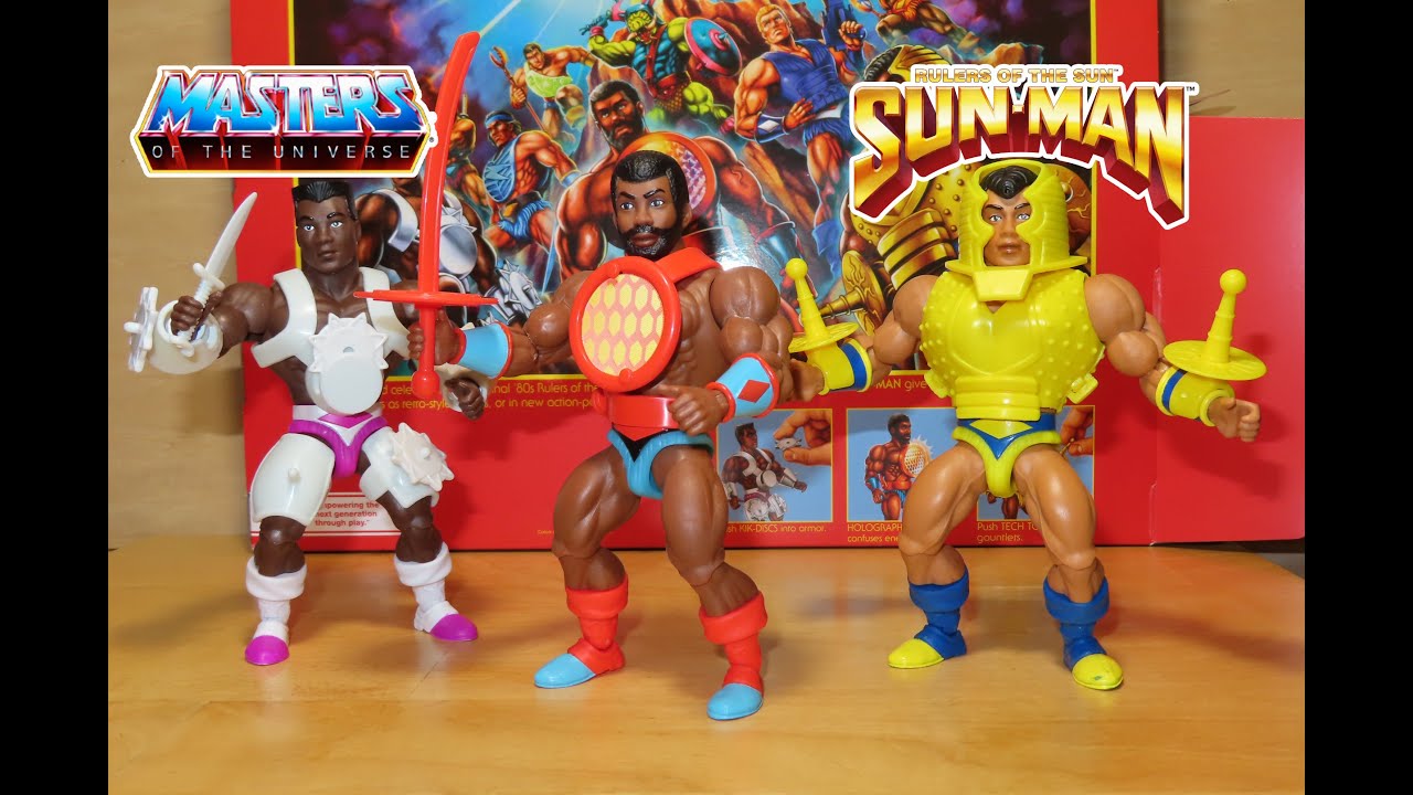 Sun-man Rulers of the Sun KIKTO, HOLOGRAPHO, ZAP-MAN 3 pack MASTERS OF THE UNIVERSE figure set