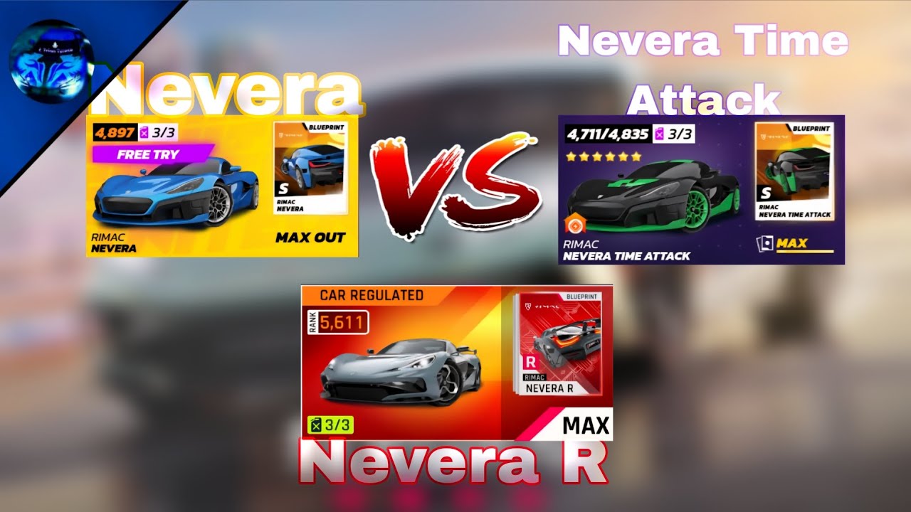 IT'S A NEVERA BATTLE!! Rimac Nevera VS Nevera Time Attack VS Nevera R (Asphalt 9 China/Legends Unite