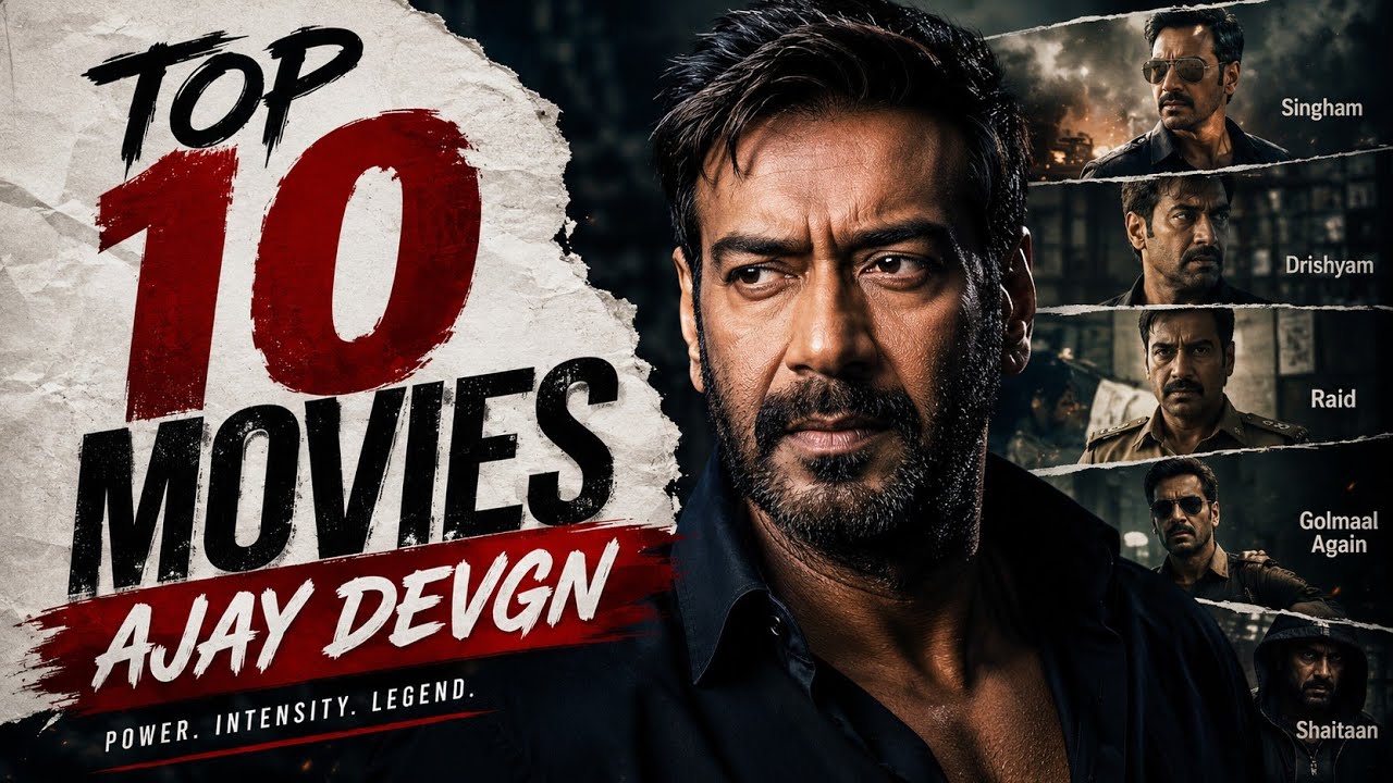 Ajay Devgn Top 10 Movies,Ajay Devgn Box Office Collection-Blockbuster Movies 2025 Super Hit Movies.