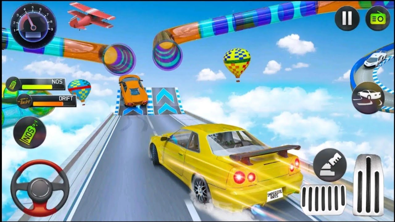 Maga ramp car driving simulator 3D game car stunt power New car racing 🏎️ gameplay🎮 android gameplay
