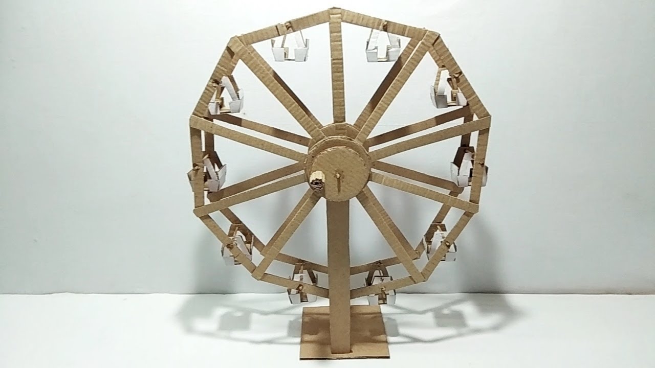 How to make singapore flyer (giant wheel) in cardboard