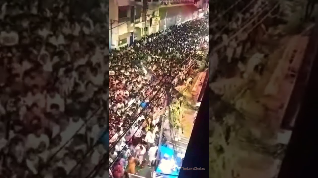 Girivalam on chitra pournami #tiruvannamalai #girivalam #chittar #crowd #devotees #thelastcholas