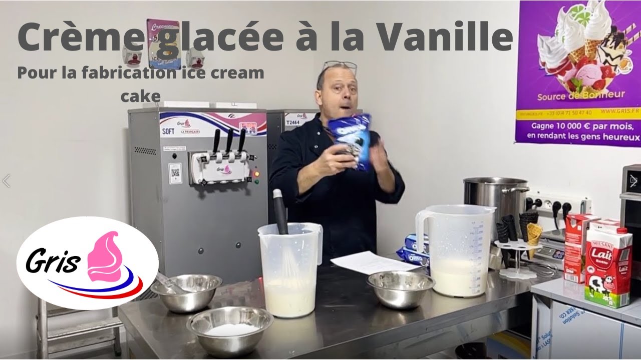 Crème glace vanille pour faire un ice-cream cake  (la recette)