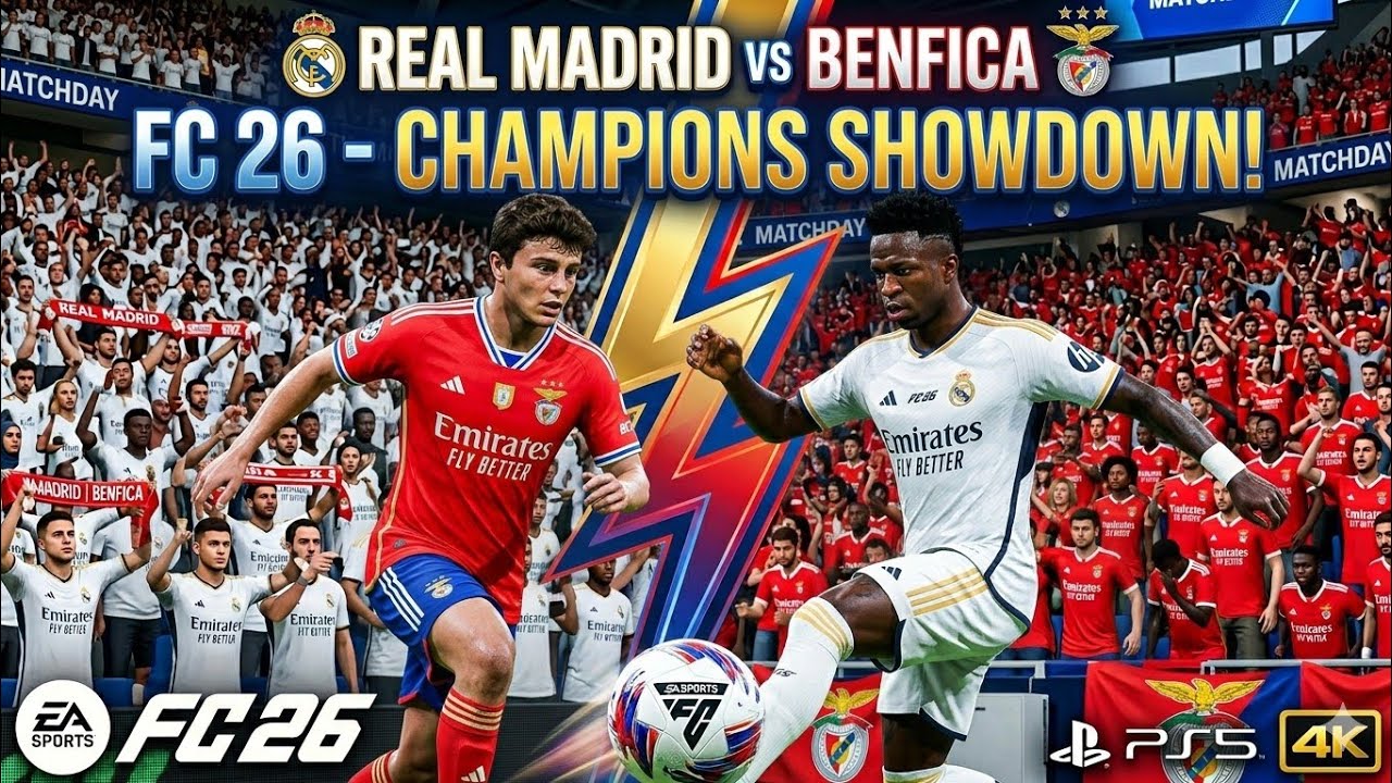FC 26 - Real Madrid vs Benfica - UCL Playoff Full Match | PS5™[4K60]