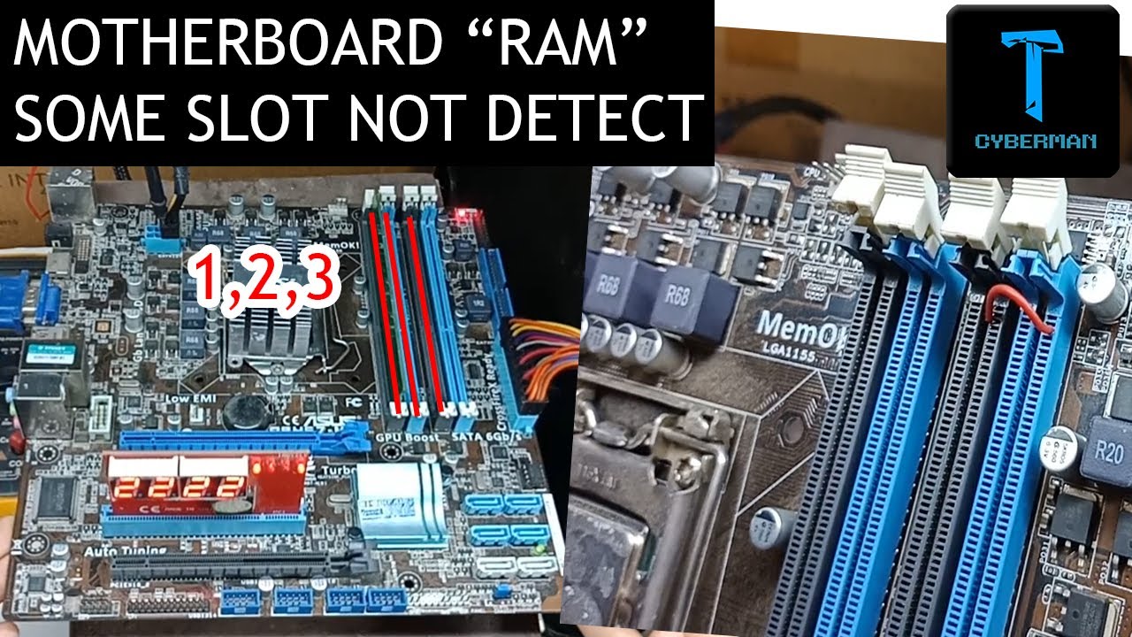 Motherboard some (ram)dimm not detect repair