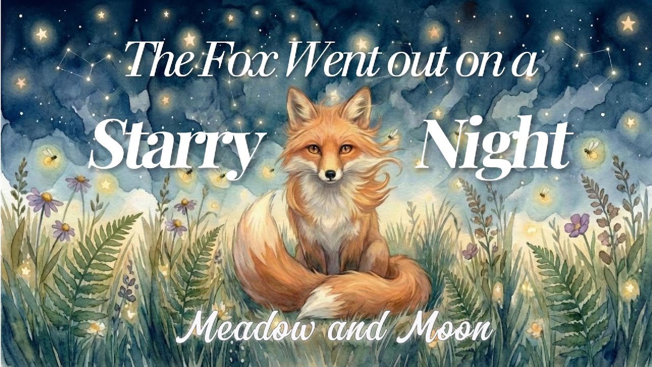 The Fox Went Out on a Starry Night 🌙 Cozy Folk Lullaby | Meadow and Moon