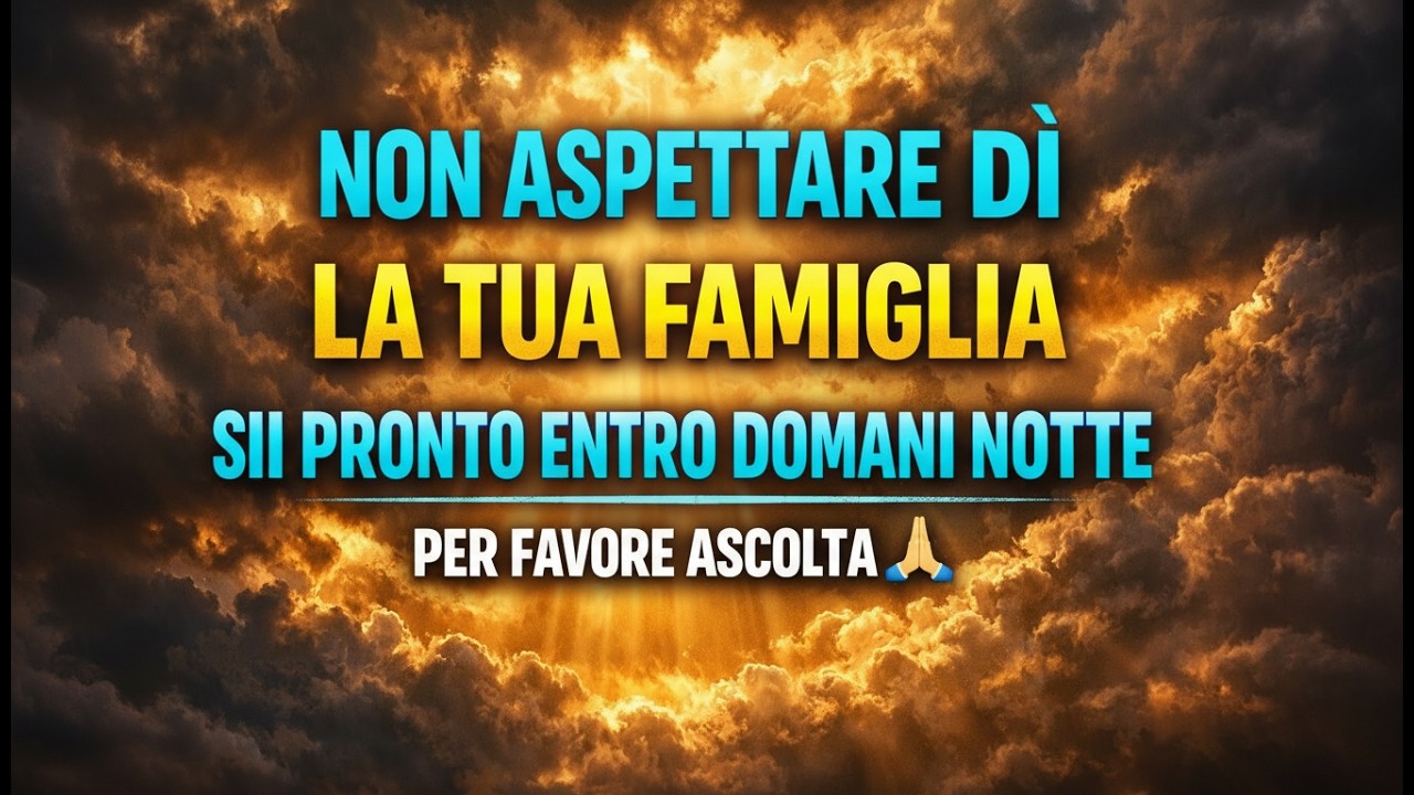 Dio dice: È serio — Un messaggio su qualcuno della tua famiglia ha bisogno della tua attenzione