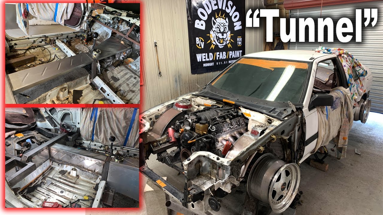 Crazy V8 RWD Honda Accord Gets a Custom Trans Tunnel