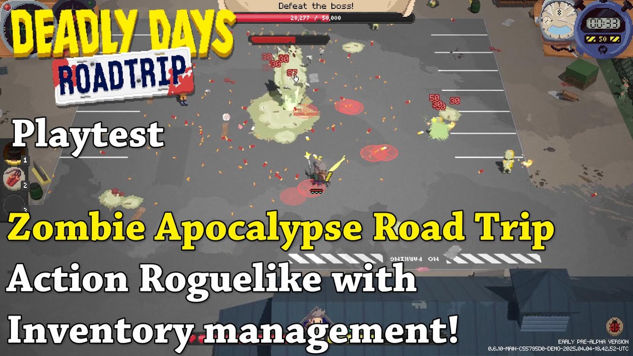 Action Roguelike with Inventory management! - Let's Try Deadly Days: Roadtrip [Playtest]