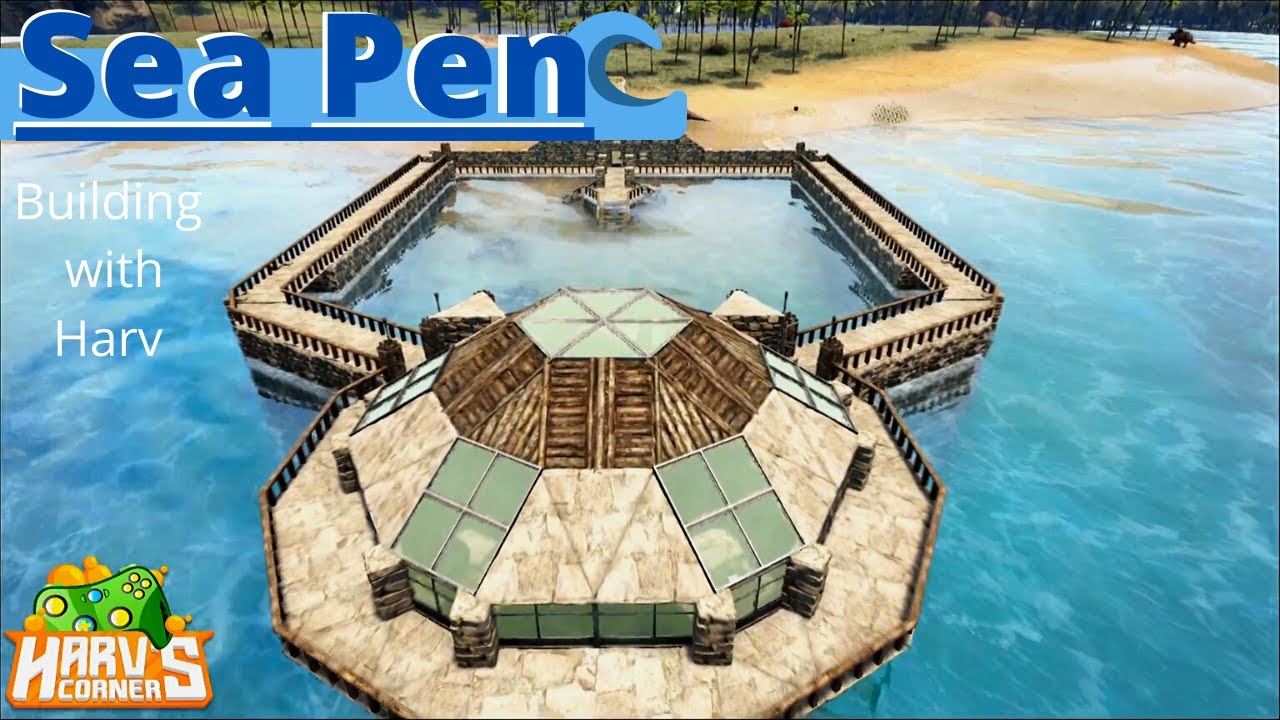 Ark Building: Sea Pen Speed Build (The Center, S+ Mod) Ark Survival Evolved