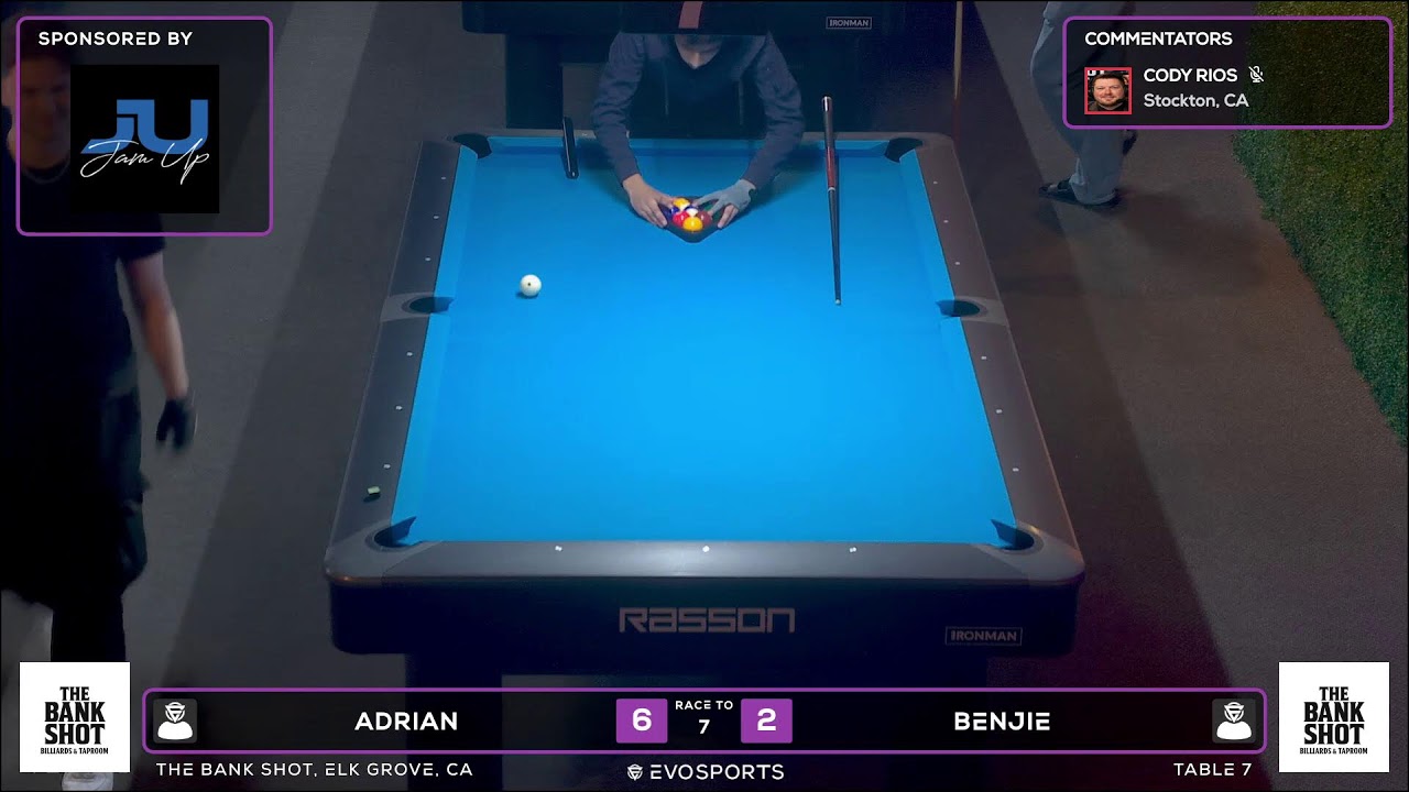 ADRIAN  vs BENJIE - THE BANK SHOT - TABLE 7 | EvoSports