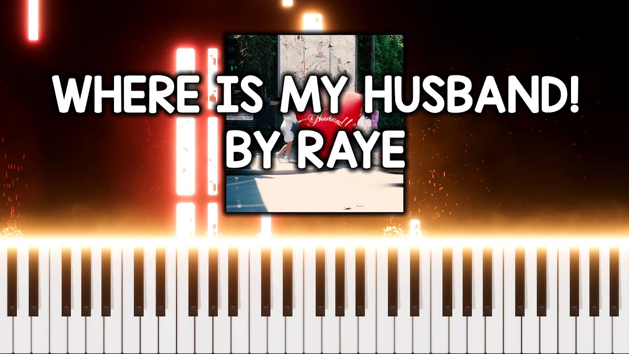 RAYE - WHERE IS MY HUSBAND! | Piano Tutorial (Free MIDI + MP3)
