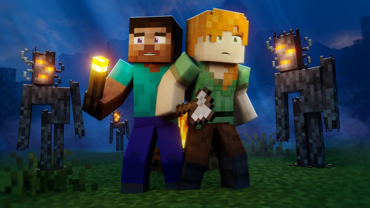 Creaking Forest - Herobrine Saves Alex - Alex and Steve Life (Minecraft Animation)