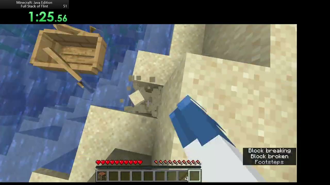 Silly Speedruns Ep.1| Full Stack of Flint Speedrun (Minecraft Java Edition) 4:03.20