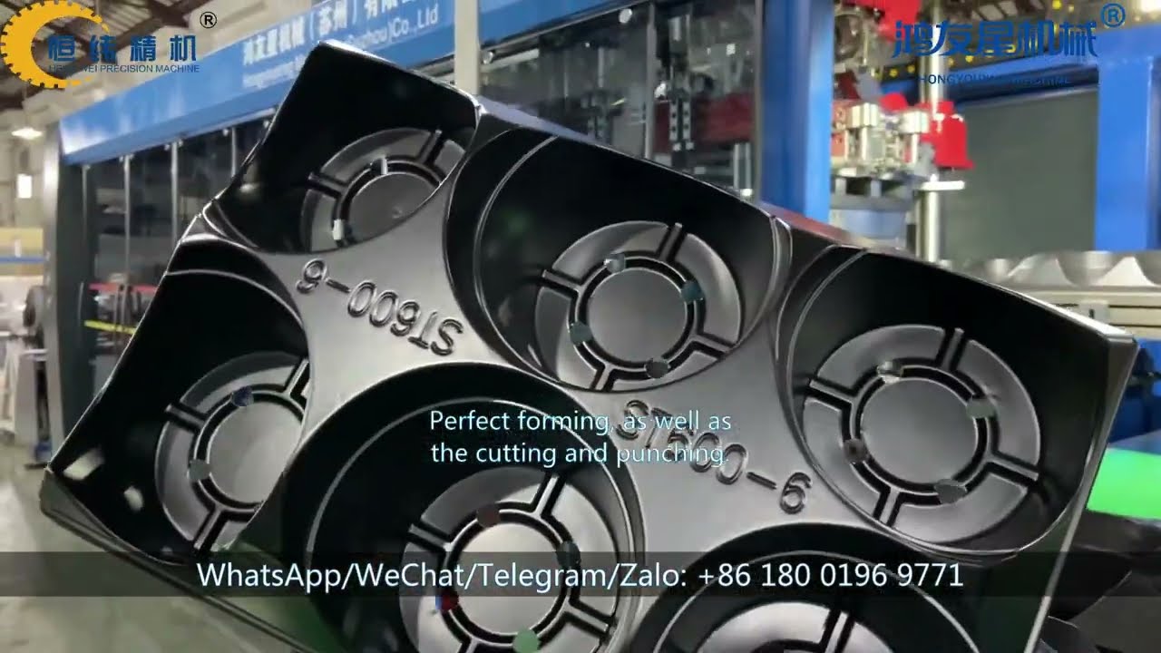 HW 7161 Full Automatic 3 Stations Machine Thermoforming Machine for HIPS Plant Pot Holding Tray