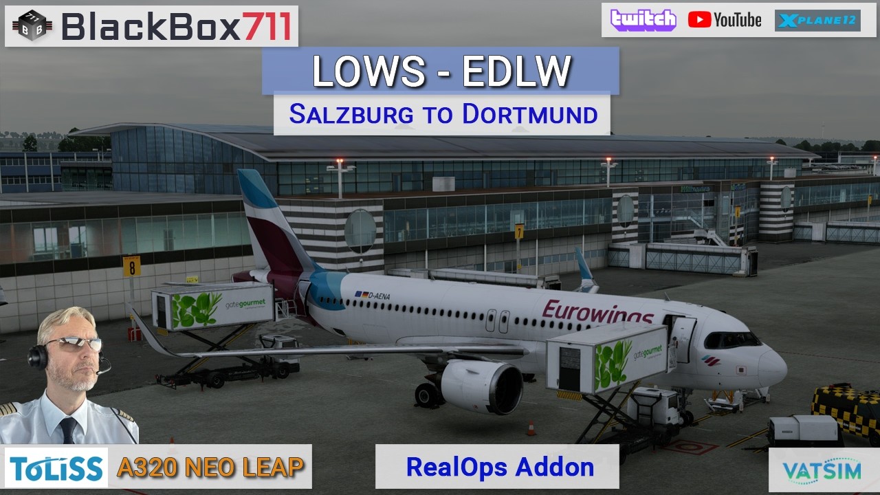 XP12 Toliss A320 NEO LEAP |  Salzburg/LOWS to Dortmund/EDLW | VATSIM Salzburg Event
