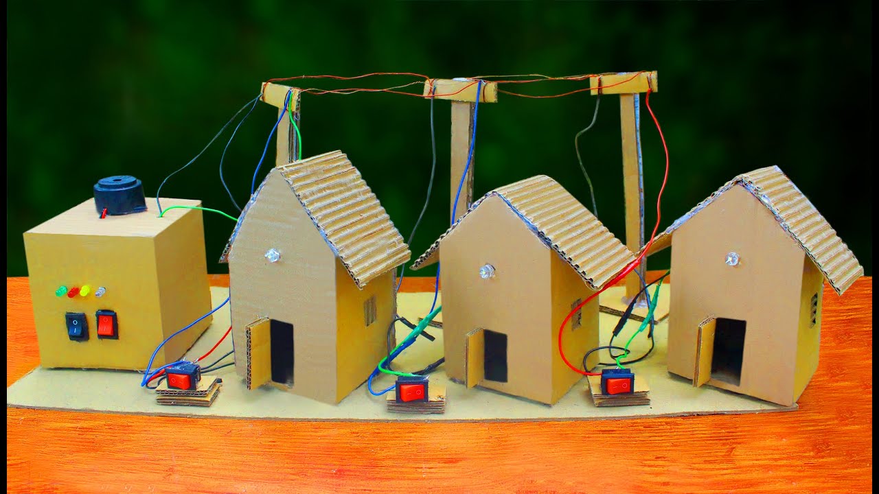 How does electricity come to the houses from the power house - Science Project - Electricity
