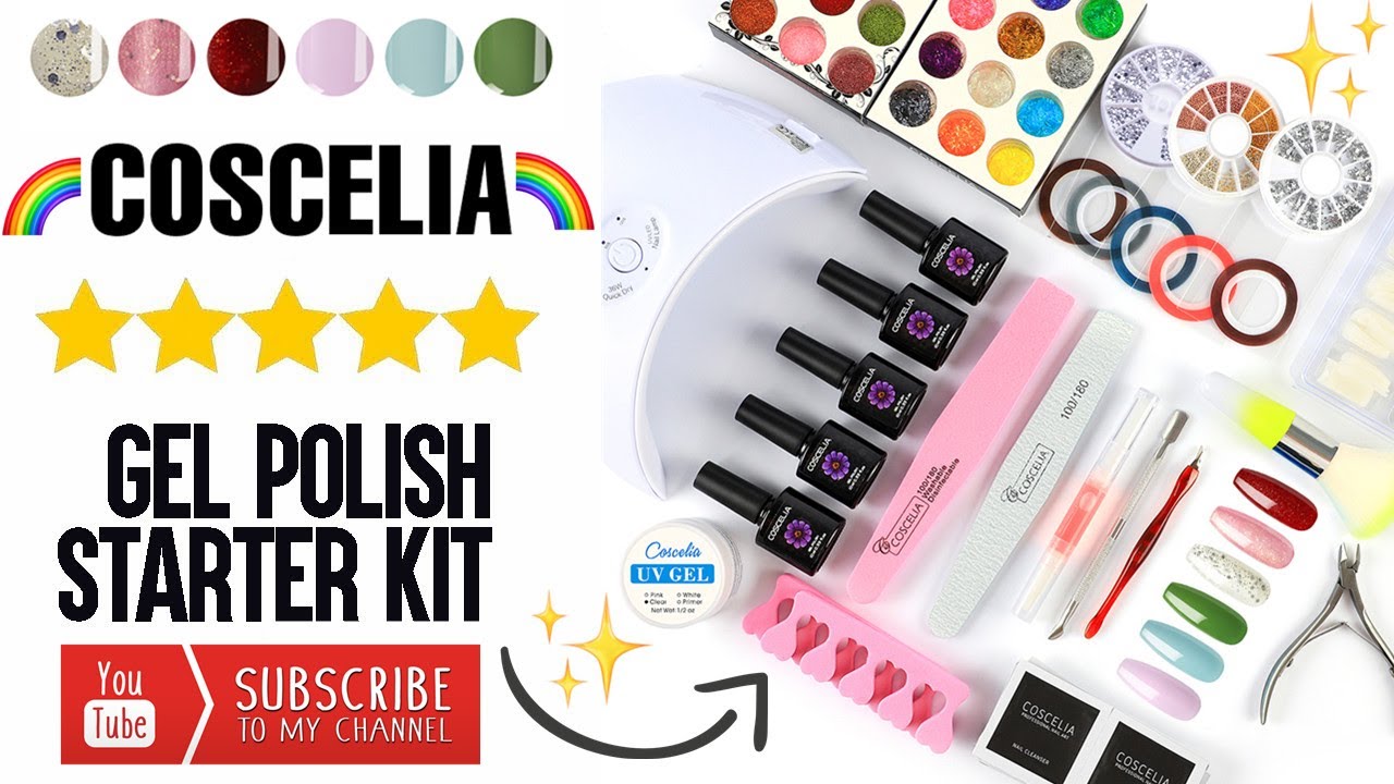 COSCELIA GEL POLISH KIT | SHOPIFY GEL POLISH KIT | DIY GEL NAILS AT HOME💅🏽