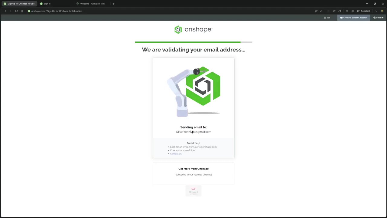 Creating an Onshape Account