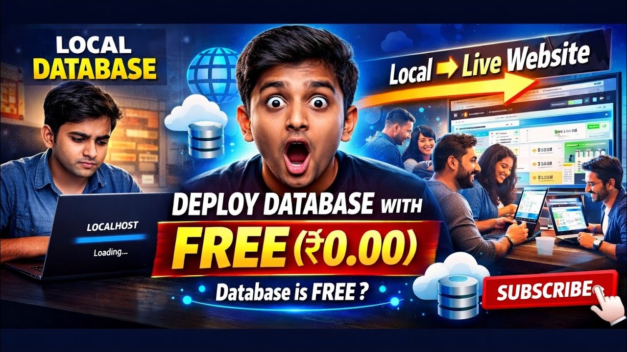Deploy Database with FREE MongoDB Atlas (₹0.00) | Local to Live Database | Step-by-step in Telugu