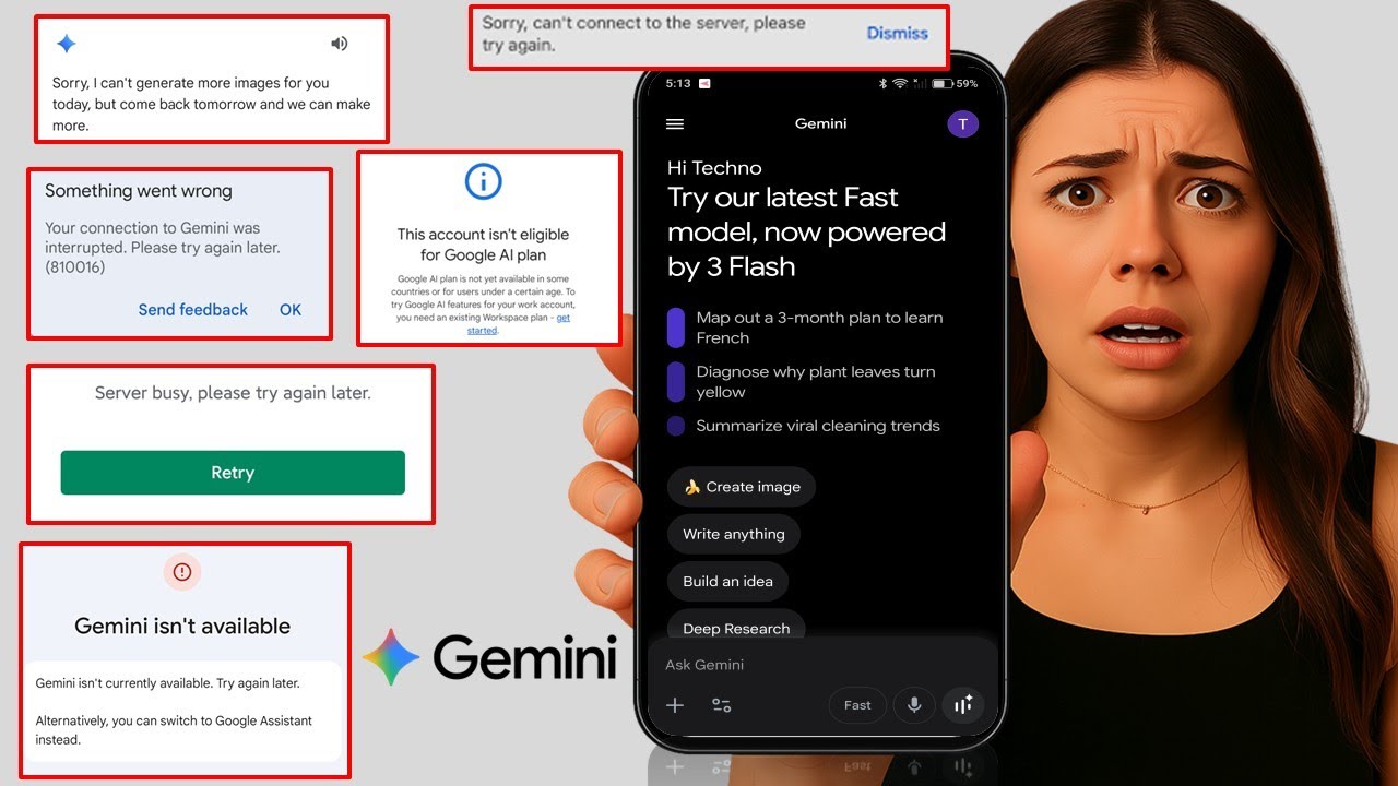 Исправлена ​​ошибка, из-за которой Google Gemini не работал на Android. Исправлены проблемы с отс...