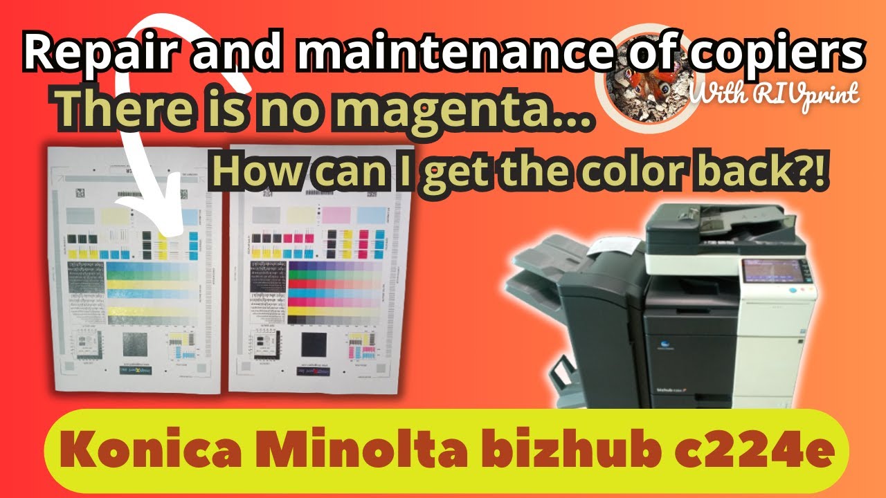 Konica Minolta bizhub c224e.  One of the colors is missing.