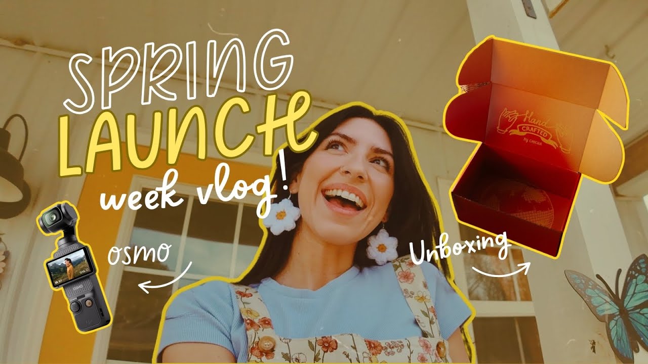 Prepping for a BIG Spring launch 🌼 A Week in my Small Business. Osmo Pocket 3 UNBOXING!