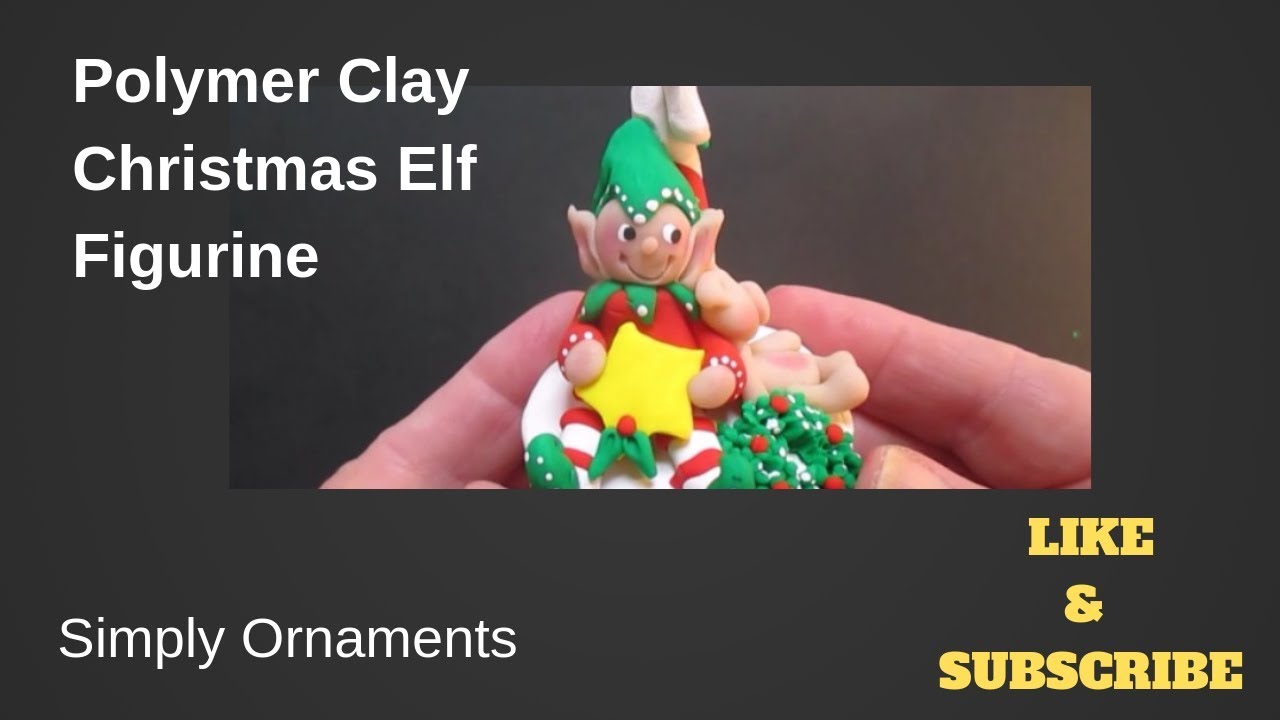 Polymer Clay Christmas Elf figurine