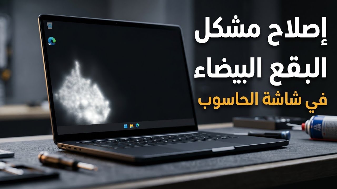 شاهد طريقه اصلاح مشكل البقع البيضاء في شاشه الحاسوب.