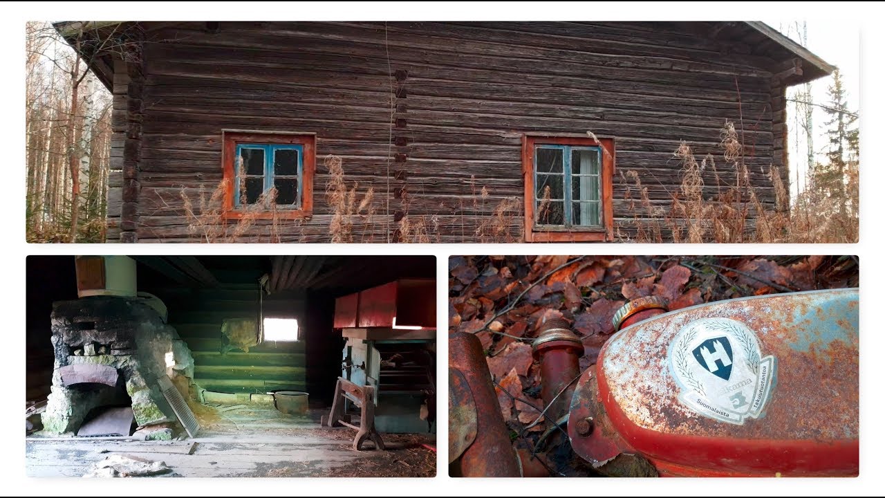 Autio piilopirtti metsässä. Mopo löytö, riihi ja aitta. #Urbex Finland (autiotalo) Заброшенный дом