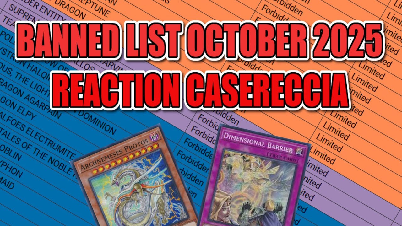 LA REACTION CASERECCIA! |TCG BANNED LIST OCTOBER 2025 REACTION | DISCUSSIONE e ANALISI | si GODE