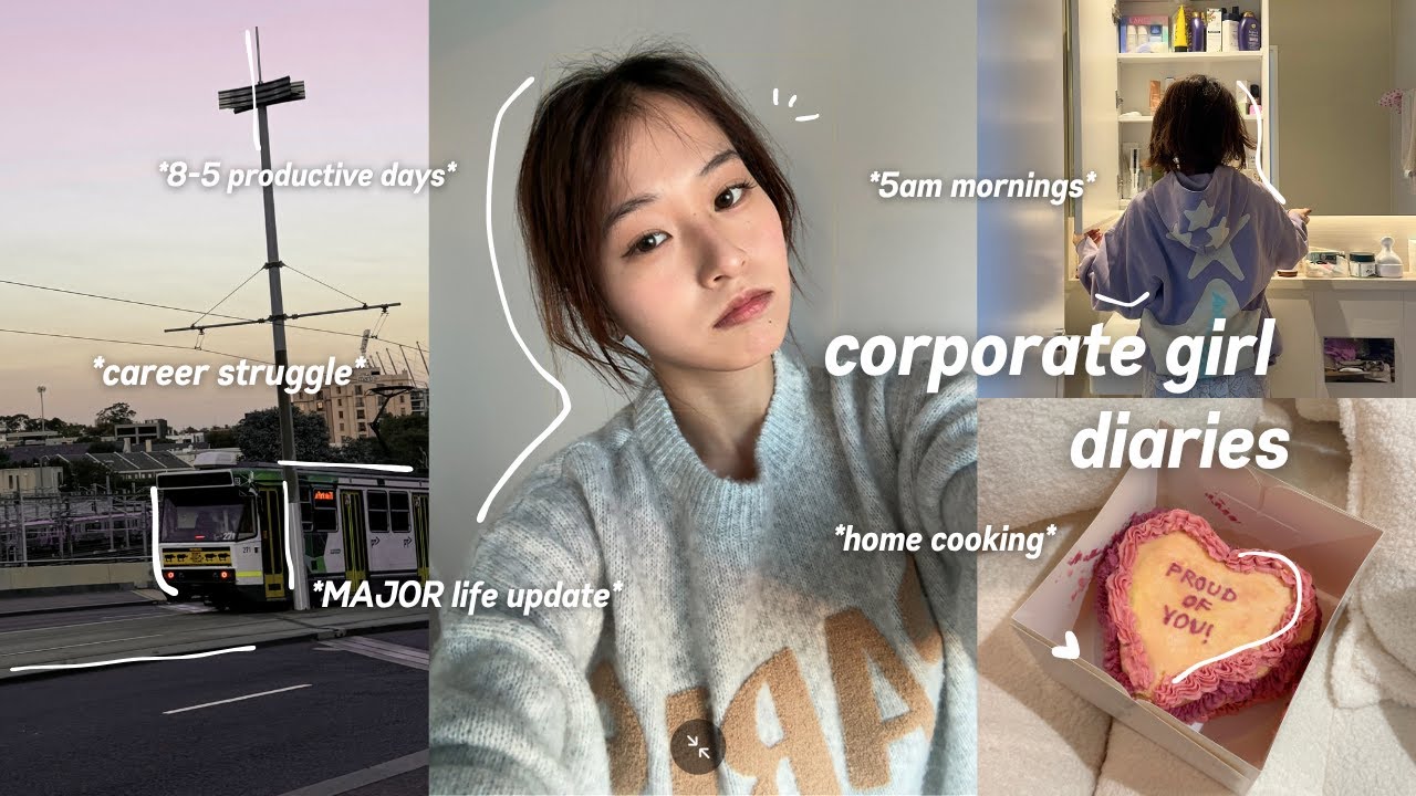 corporate girl diaries 🖇️ 5AM days, MAJOR life updates, career struggle, home cooking