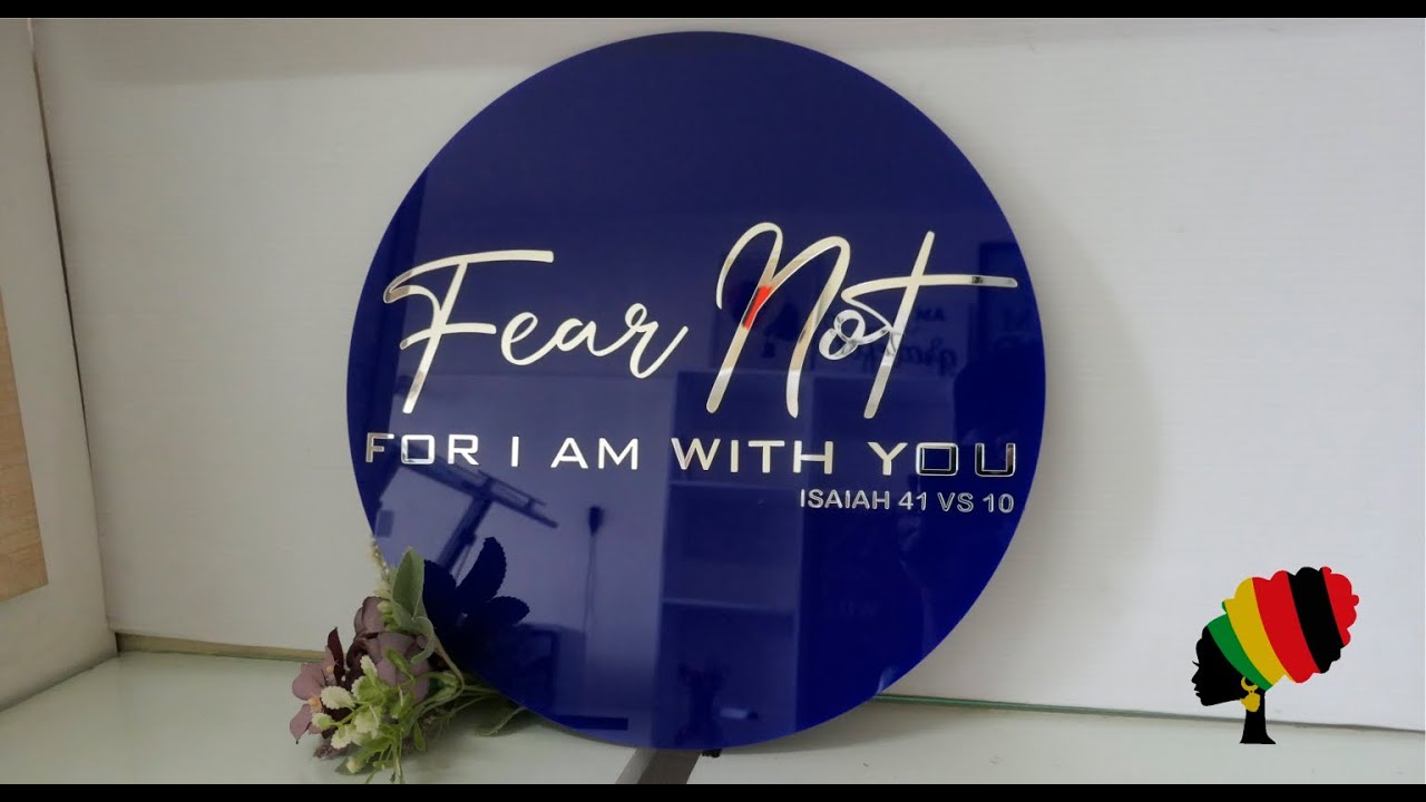 Silver Acrylic Wall Art | Fear Not For I Am With You | Handcrafted Design