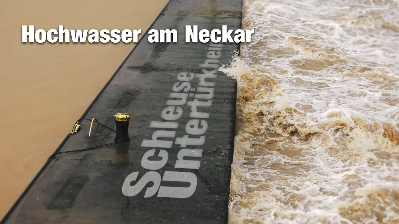 Hochwasser am Neckar. Alles im Fluss.