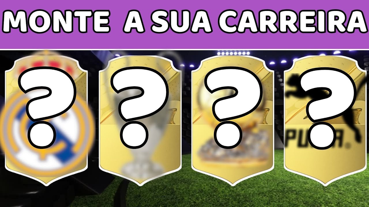 MONTE SUA CARREIRA | ESCOLHA OS CARDS MISTERIOSOS E DESVENDE A SUA CARREIRA NO FUTEBOL | QUIZ ⚽