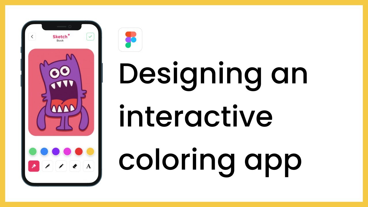 Build an interactive colouring book prototype in Figma
