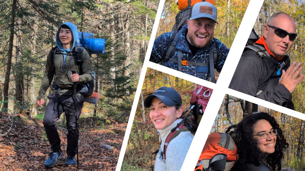 Backpackers in the Green Mountain National Forest - Fall Season - Baker and Green Mountain Peaks